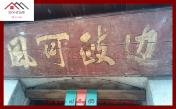 Hoành phi gỗ thờ chữ Biên chính khả phong vua mèo - Hà Giang